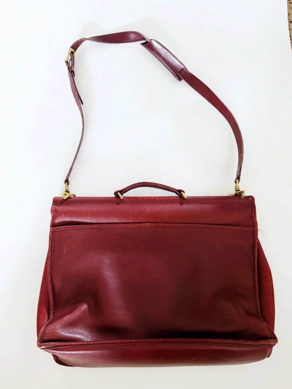 Vtg Coach Classic Flap Briefcase Style 1512-323 (US late 80s/early 90s) Mahogany